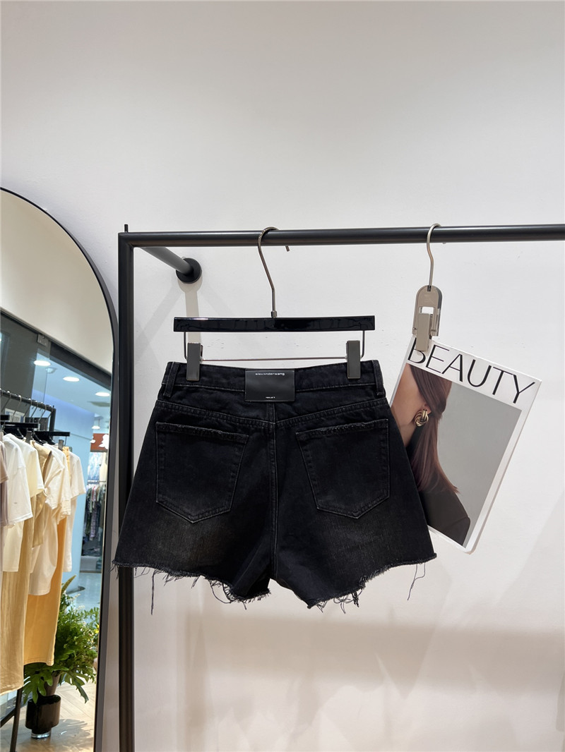 A1exa*der wang raw edge denim shorts replica clothing
