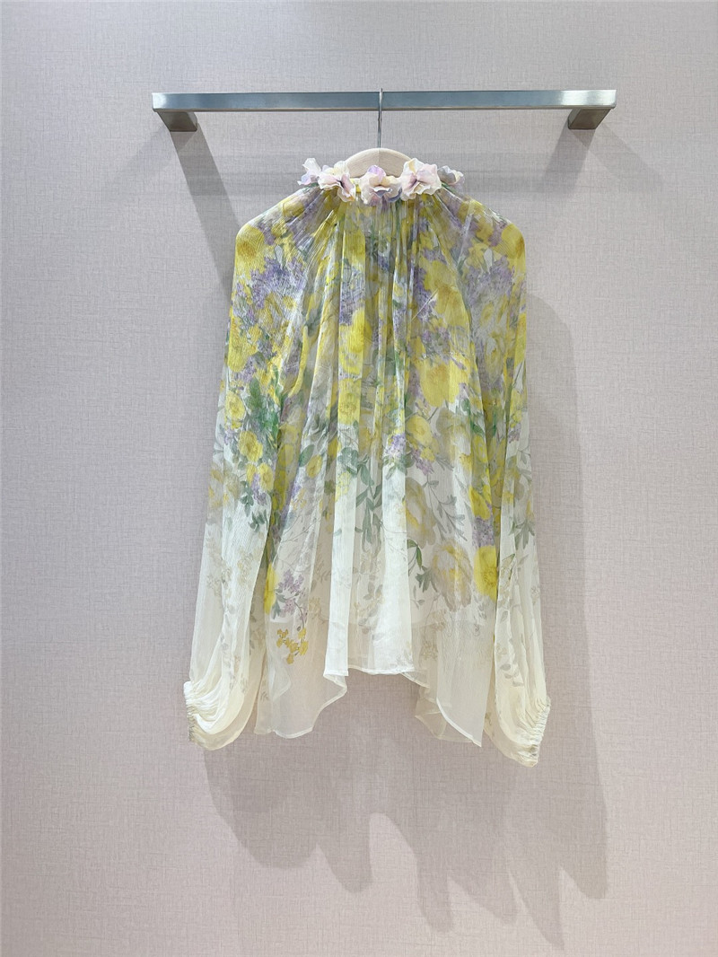zimm tie-up lantern sleeve top replica designer clothes