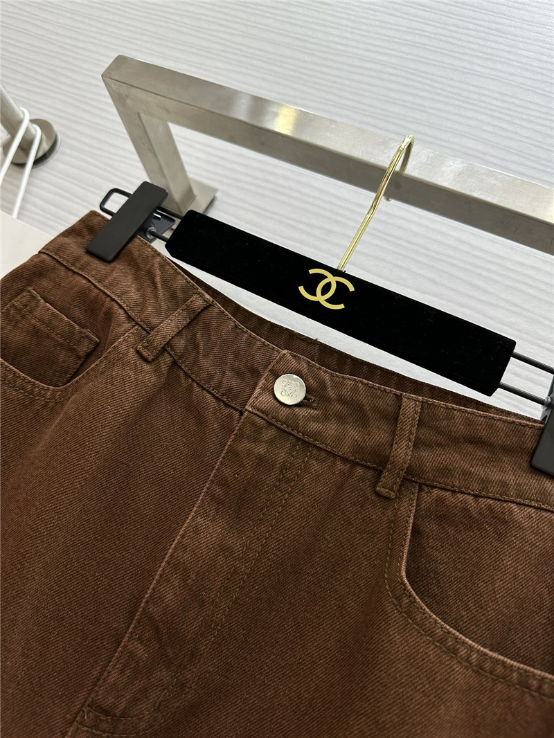L0ew* denim skirt with slit design replica d&g clothing