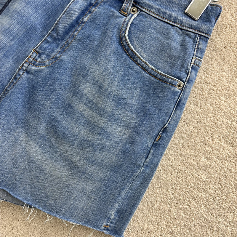 Pra*a a-line denim shorts replica d&g clothing