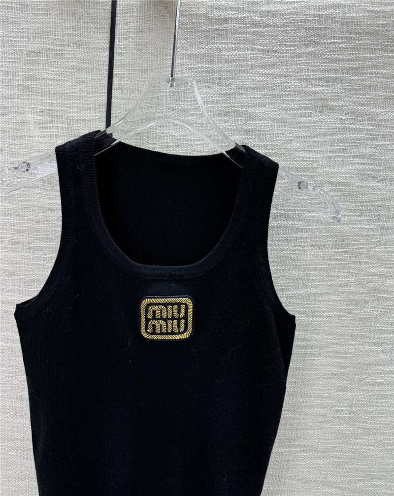 Miu Miu Black Logo Vest