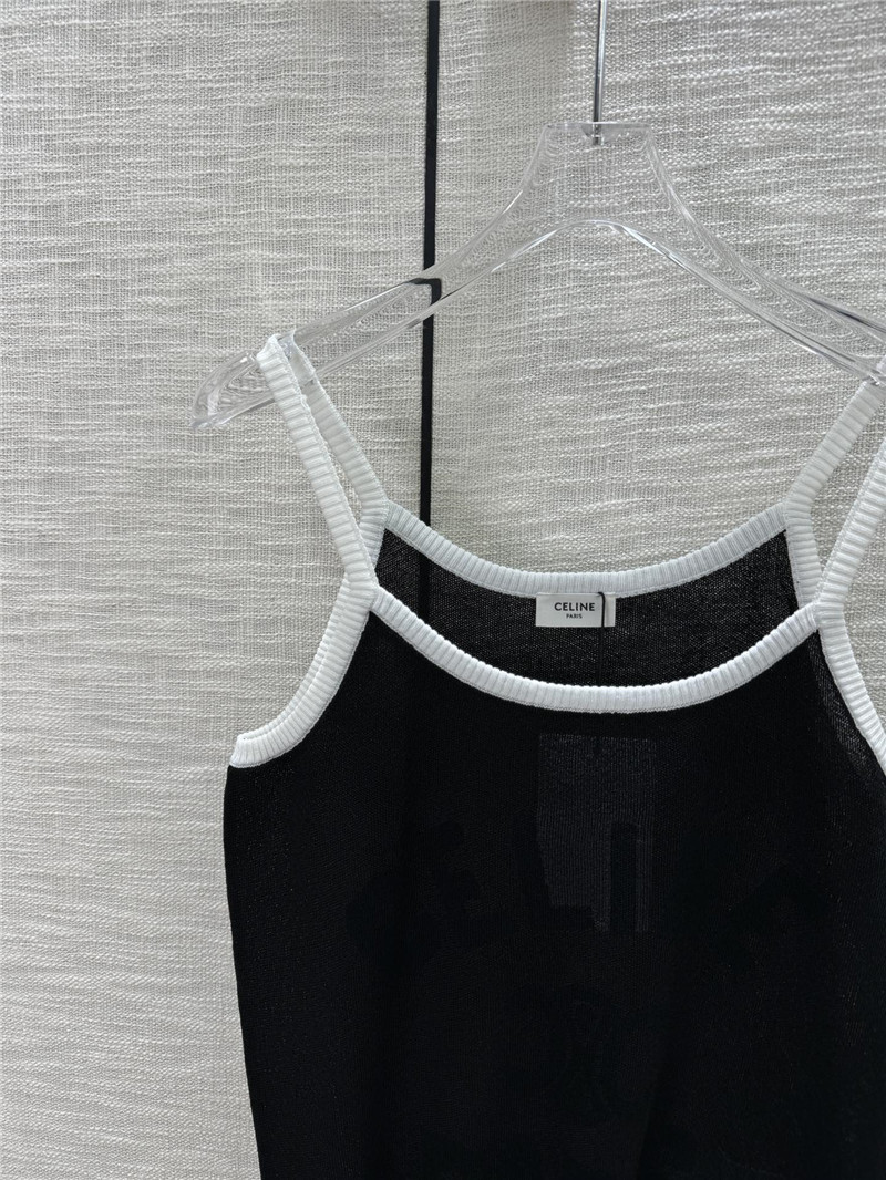 Ce1i*e contrasting color knitted vest cheap replica designer clothes