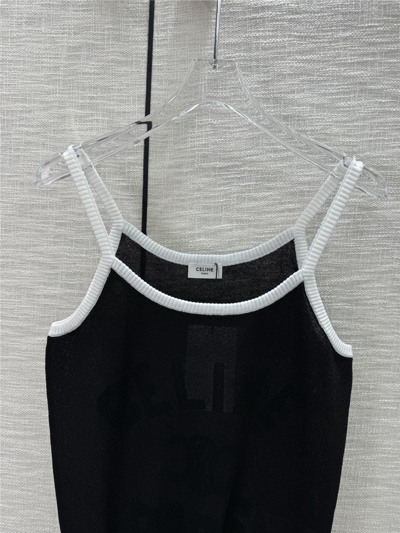 Ce1i*e contrasting color knitted vest cheap replica designer clothes