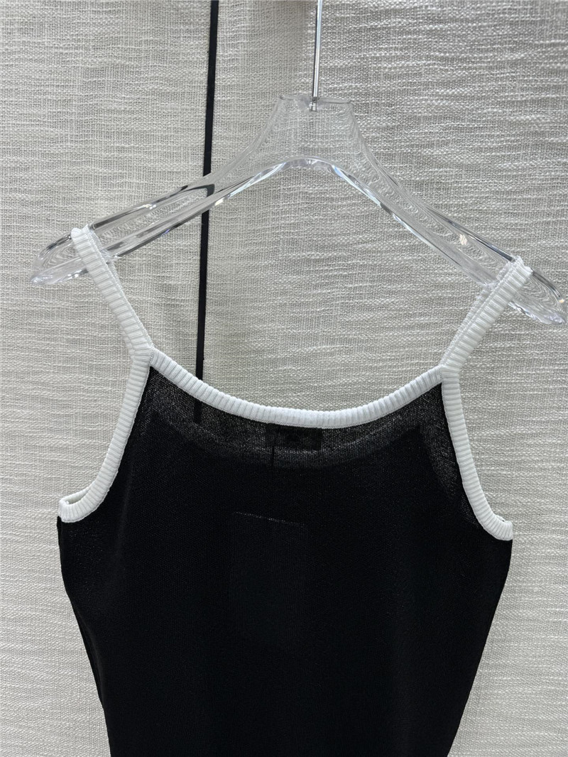 Ce1i*e contrasting color knitted vest cheap replica designer clothes