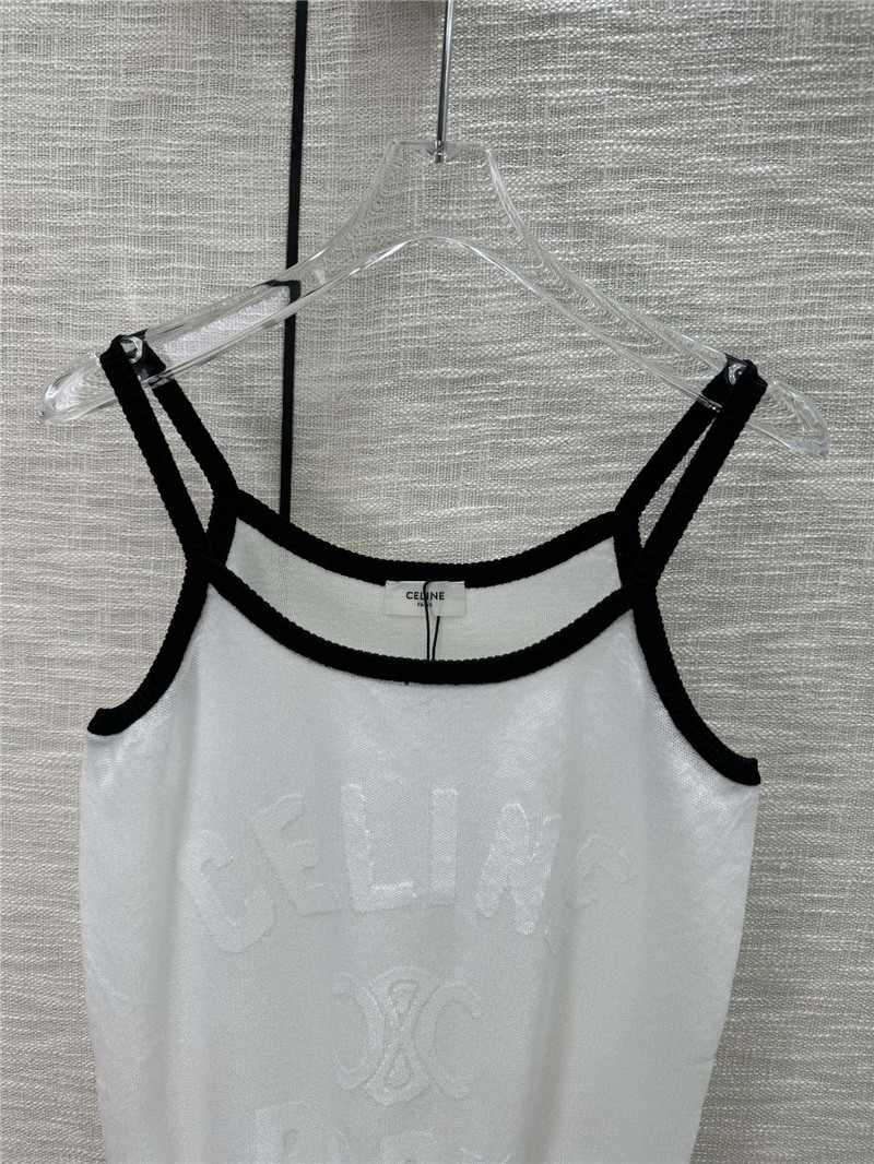 Ce1i*e contrasting color knitted vest cheap replica designer clothes