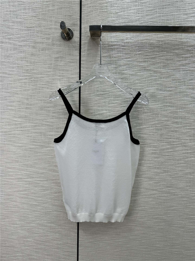 Ce1i*e contrasting color knitted vest cheap replica designer clothes