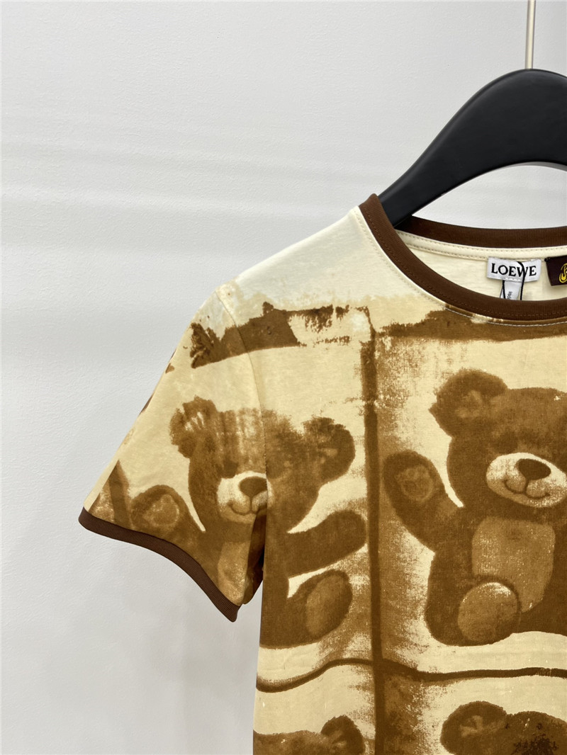 L0ew* double-sided graffiti bear t-shirt replica clothes