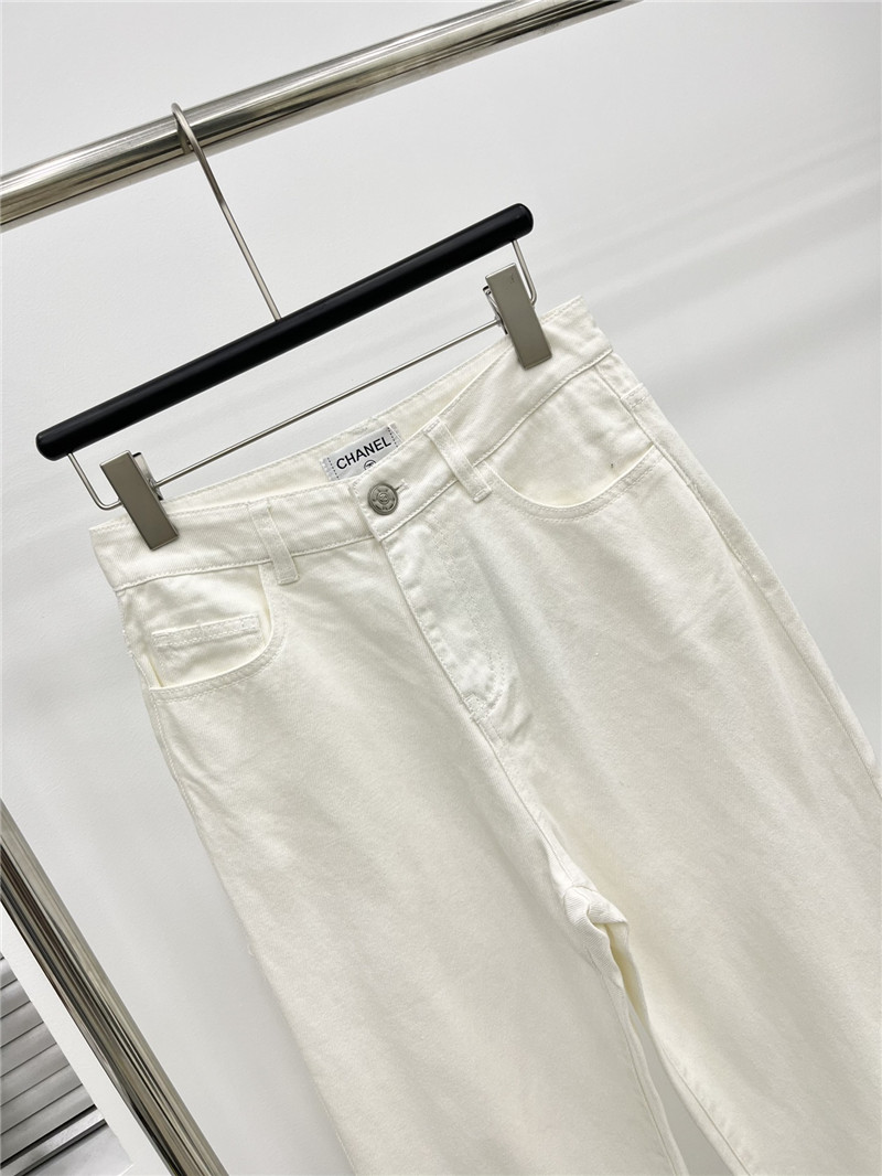 Ch**el hollow camellia jeans replica clothing sites