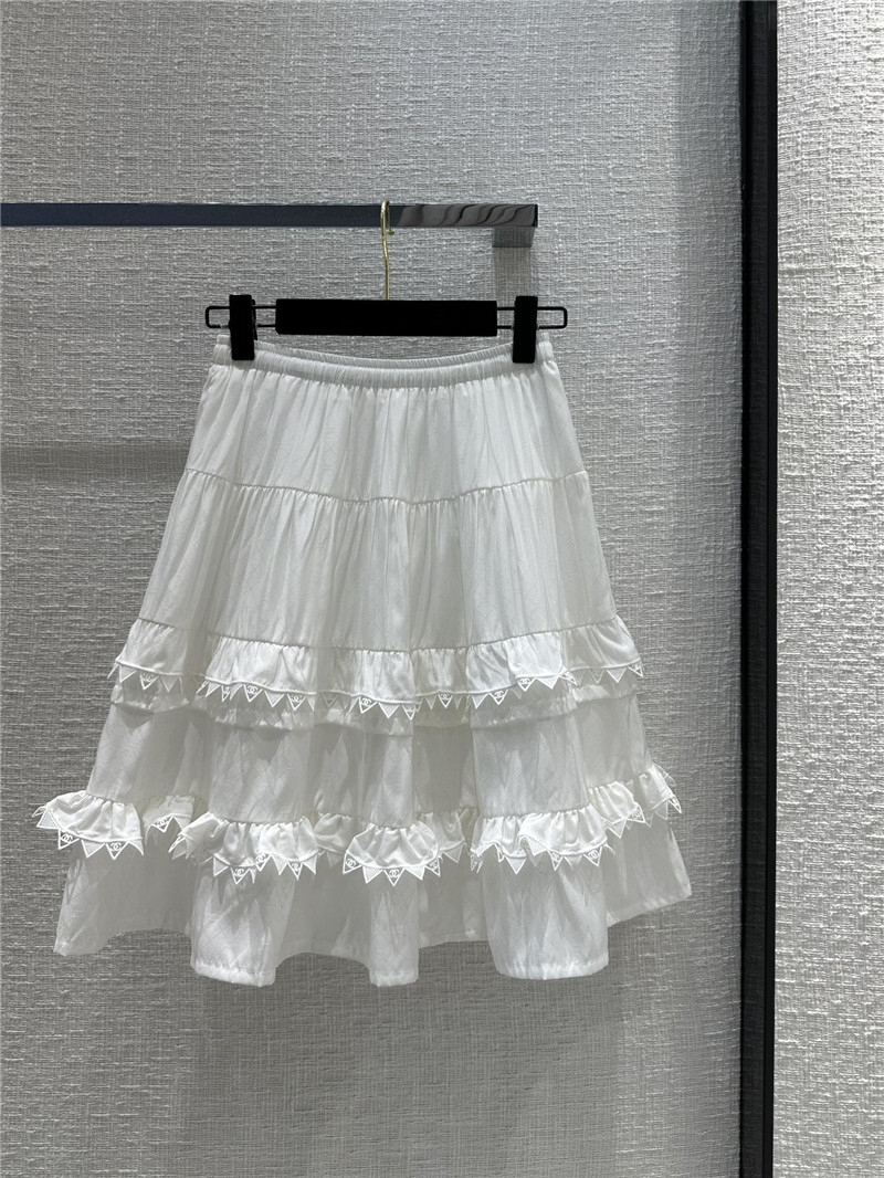 Ch**el embroidered patchwork puff skirt replica designer clothes