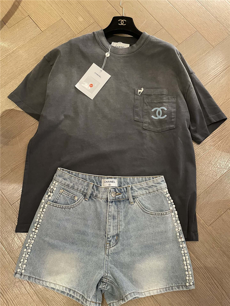 Ch**el new style fried color short sleeve replicas clothes