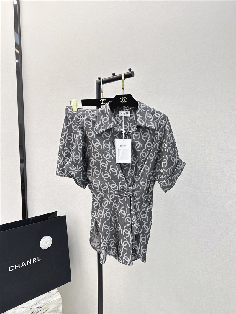 Ch**el logo print suit replica designer clothes