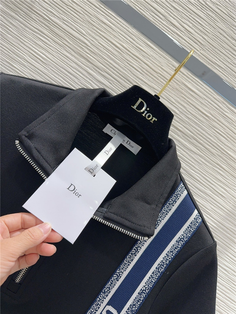 D10r ribbed contrast web dress replica d&g clothing