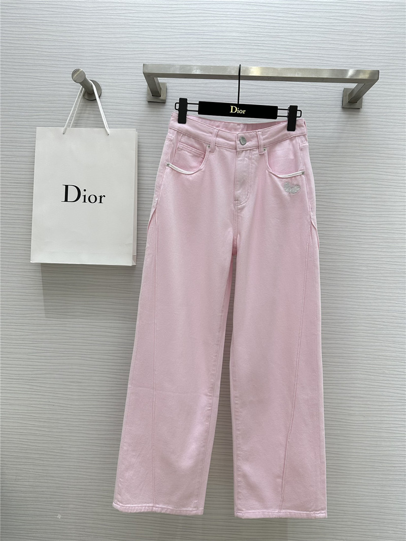 D10r pink wide-leg jeans