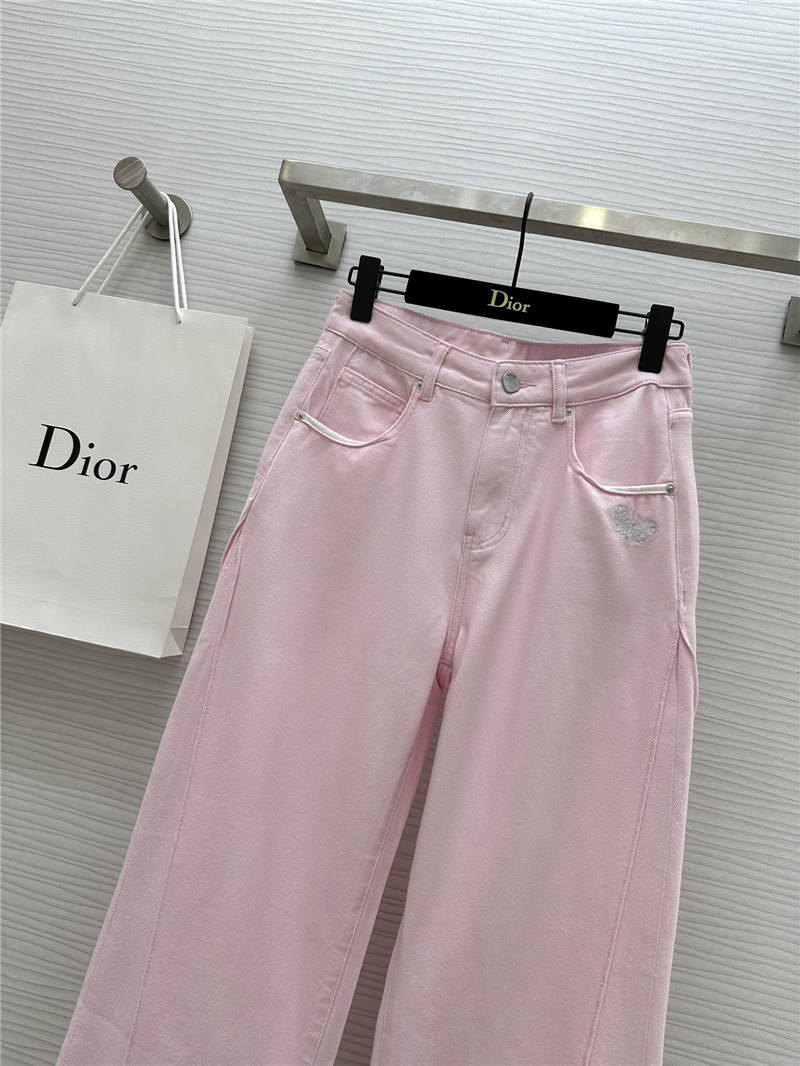D10r pink wide-leg jeans