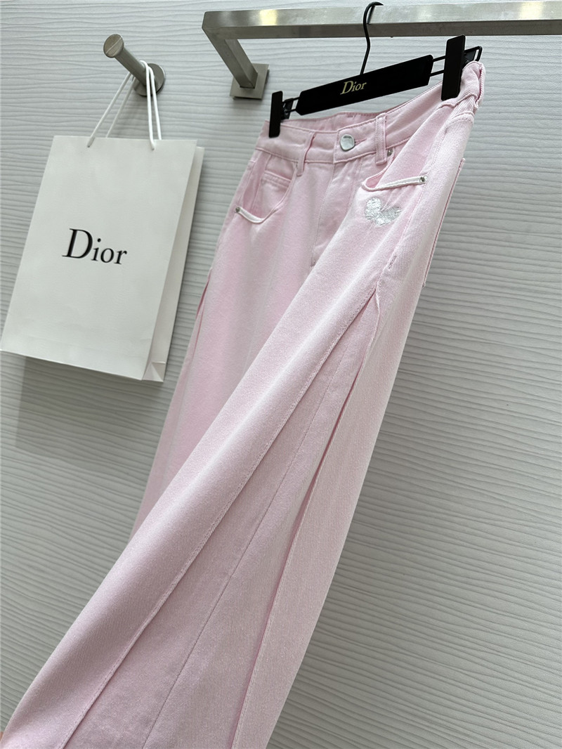 D10r pink wide-leg jeans