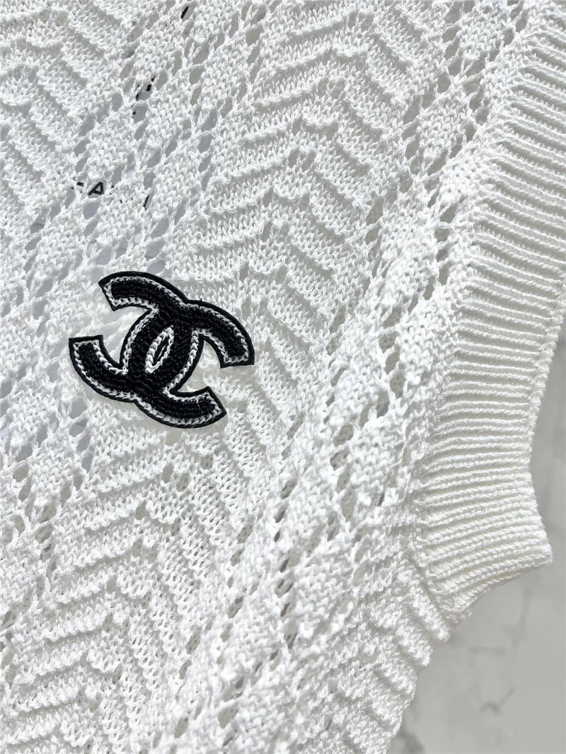 Ch**el knitted short sleeves cheap designer replica clothes
