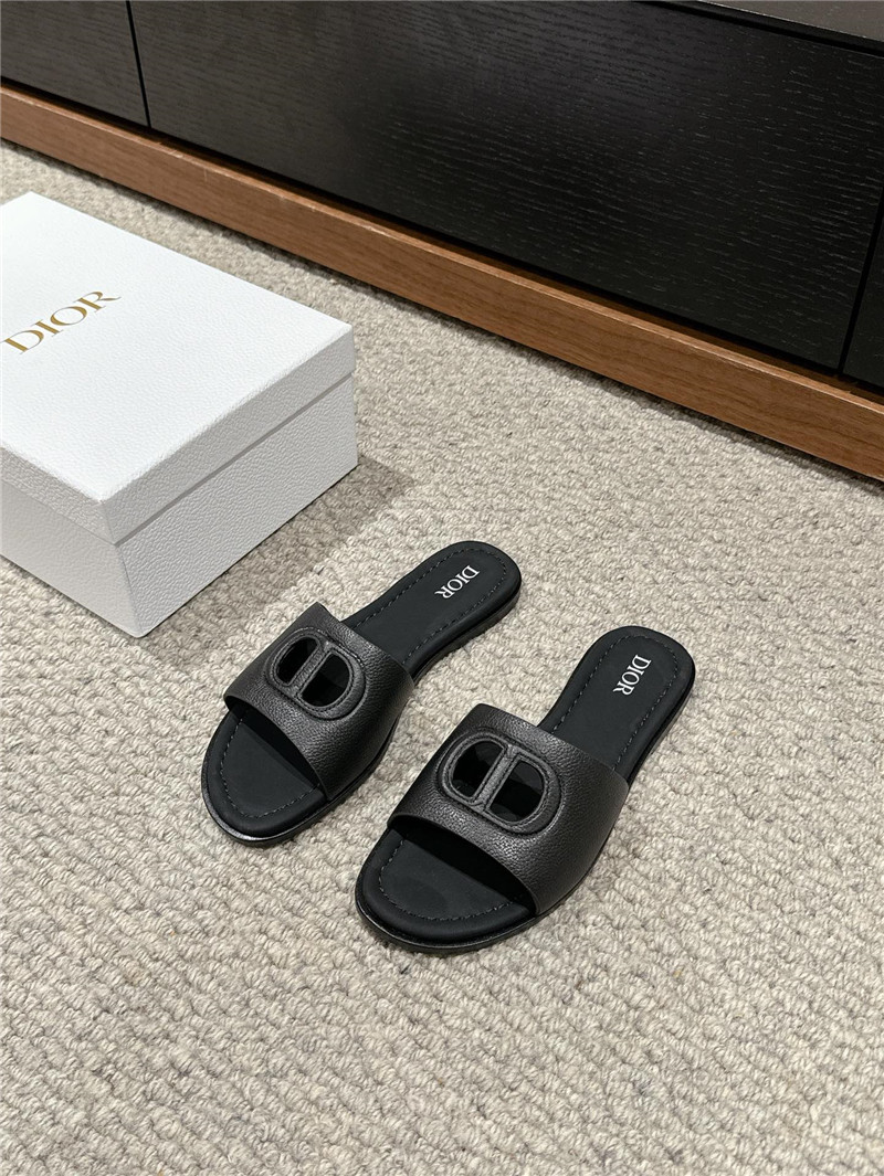 D10r d-club black leather slides