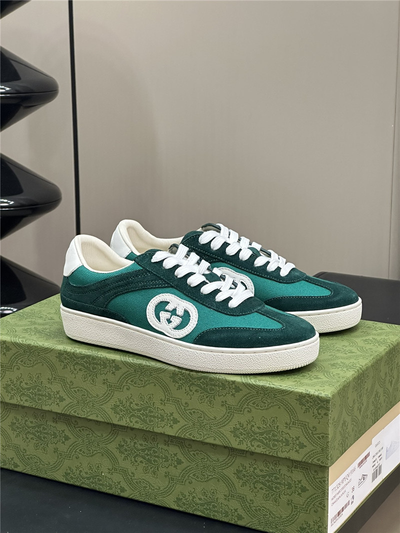 Gvc*1 gg logo lace-up green sneakers