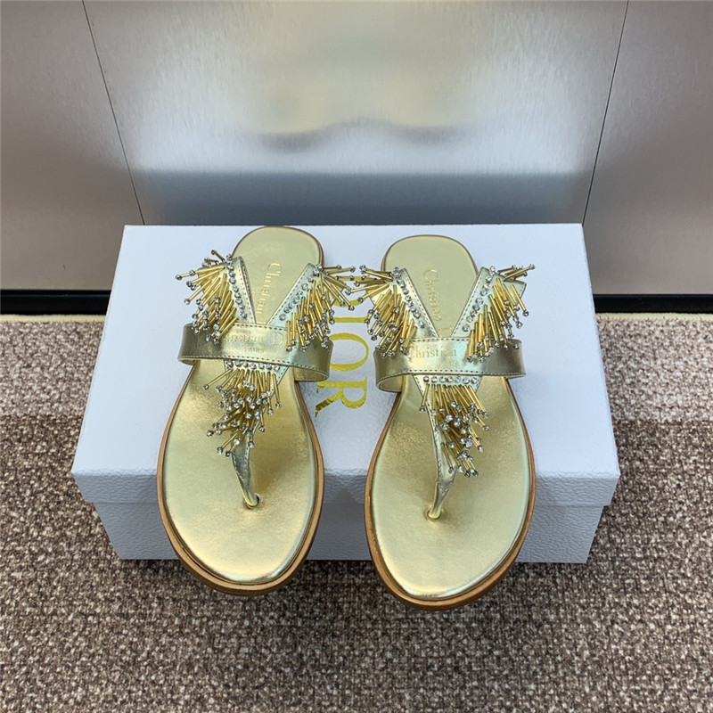 D10r eclat thong sandal gold