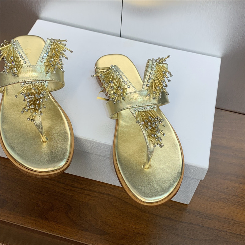 D10r eclat thong sandal gold