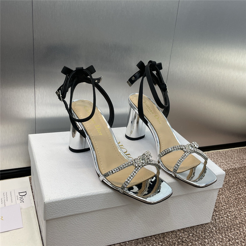 D10r sunset heeled sandals silver