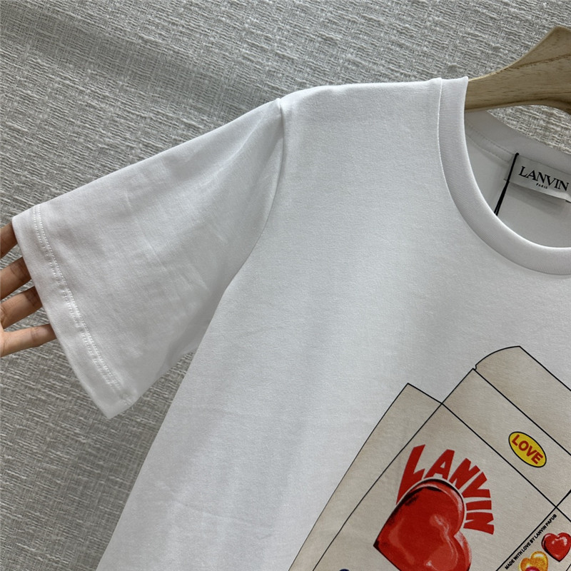 LANVIN printed T-shirt cheap designer replica clothes