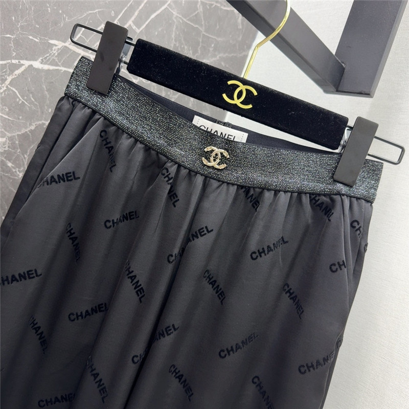 Ch**el elastic waist straight pants cheap replica designer clothes
