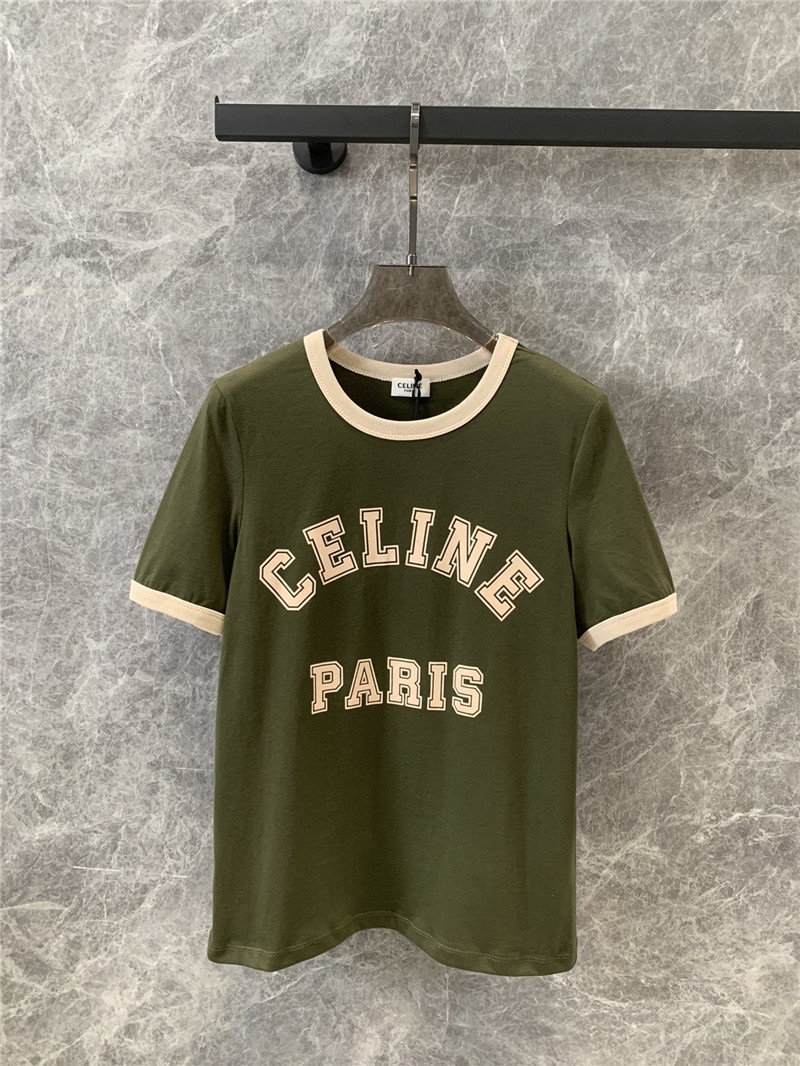 Ce1i*e flocked printed short-sleeved t-shirt replica clothes