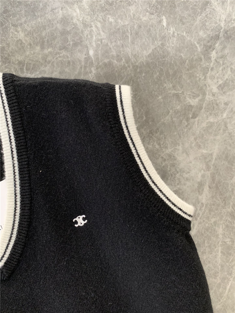 Ce1i*e v-neck knitted vest cheap replica designer clothes