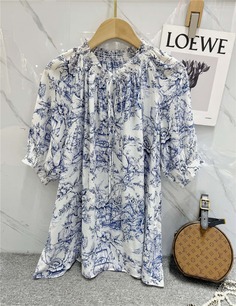 D10r elastic neck silk top replica d&g clothing