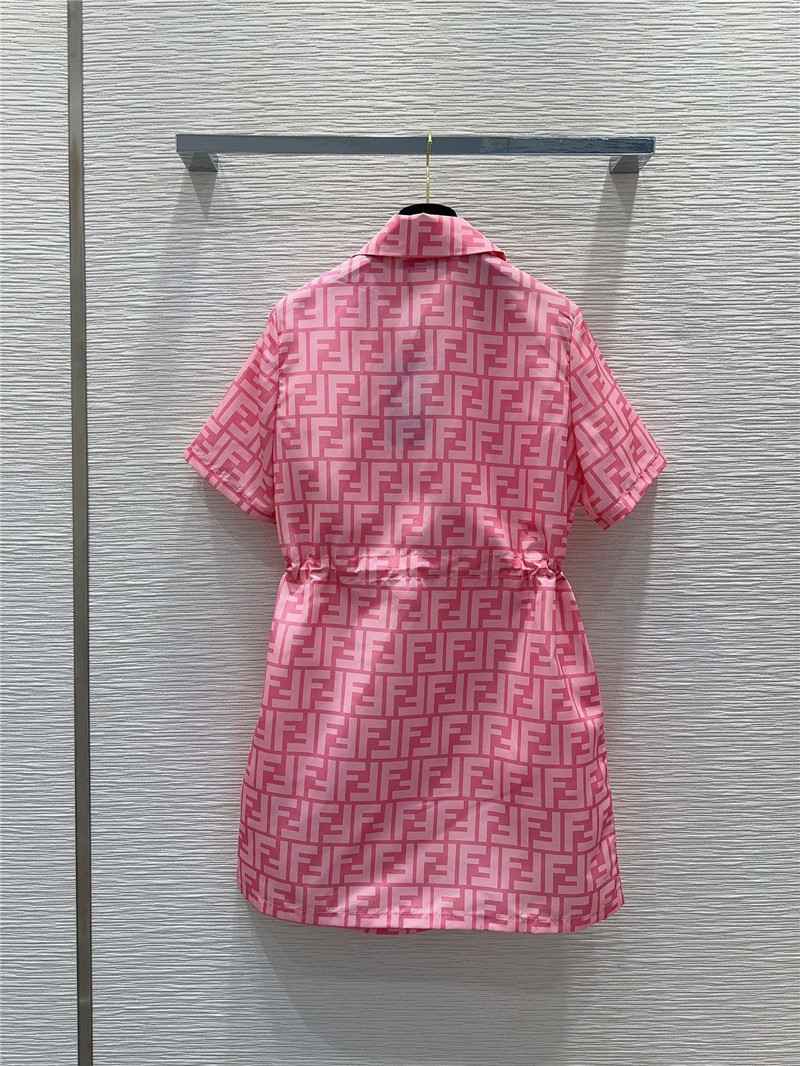 F**di preppy technical fabric shirt dress replica clothes