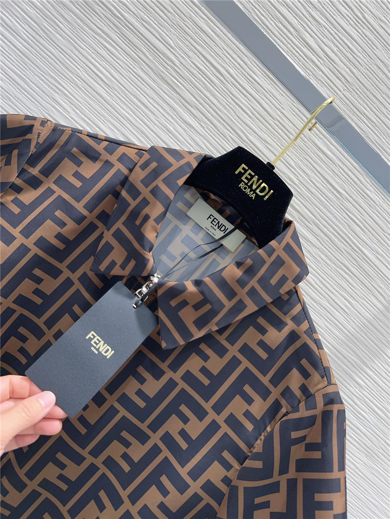 F**di preppy technical fabric shirt dress replica clothes