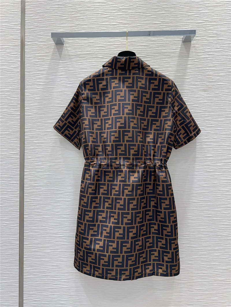 F**di preppy technical fabric shirt dress replica clothes