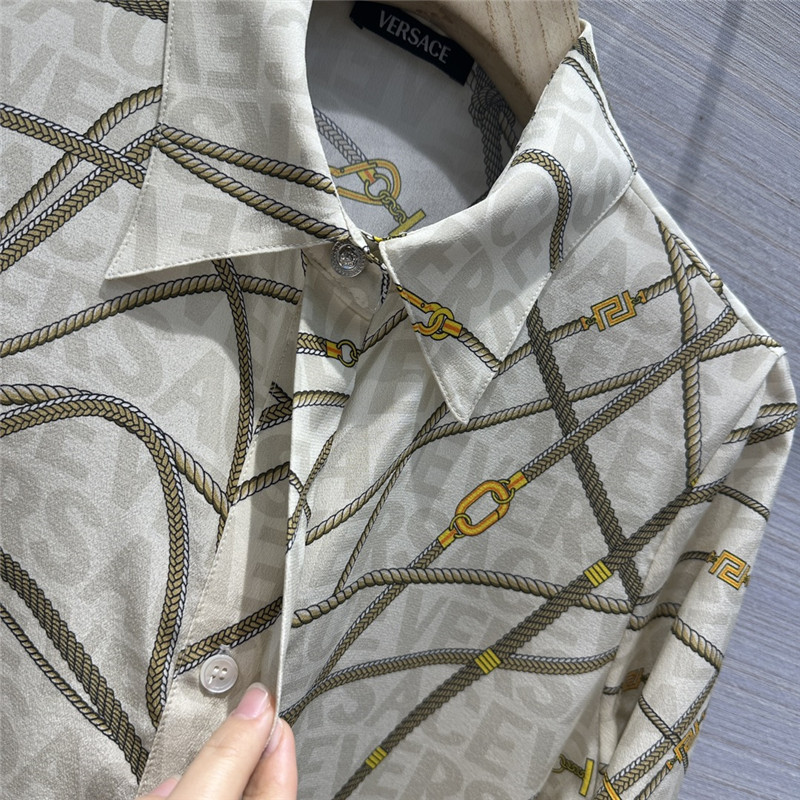 Versace chain printed silk shirt replica clothing sites