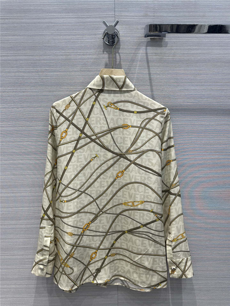 Versace chain printed silk shirt replica clothing sites