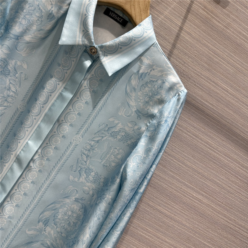 Versace color positioned printed silk shirt replica d&g clothing