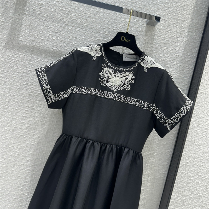 D10r butterfly disc flower embroidery dress replica clothes