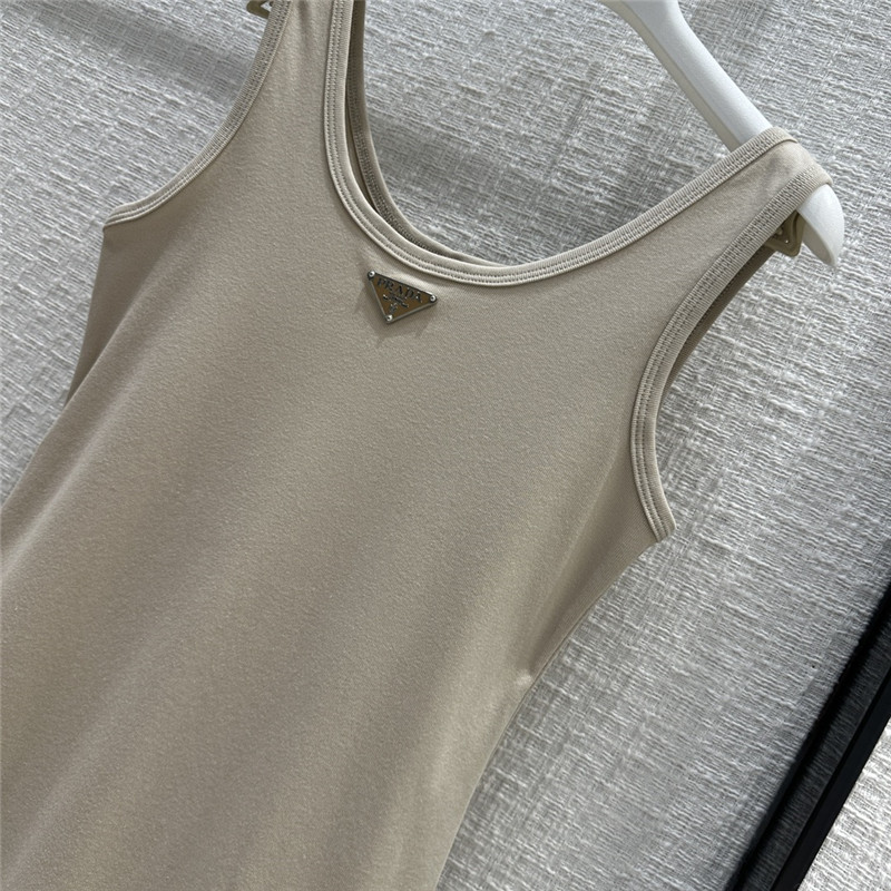 Pra*a casual vest dress replica designer clothes