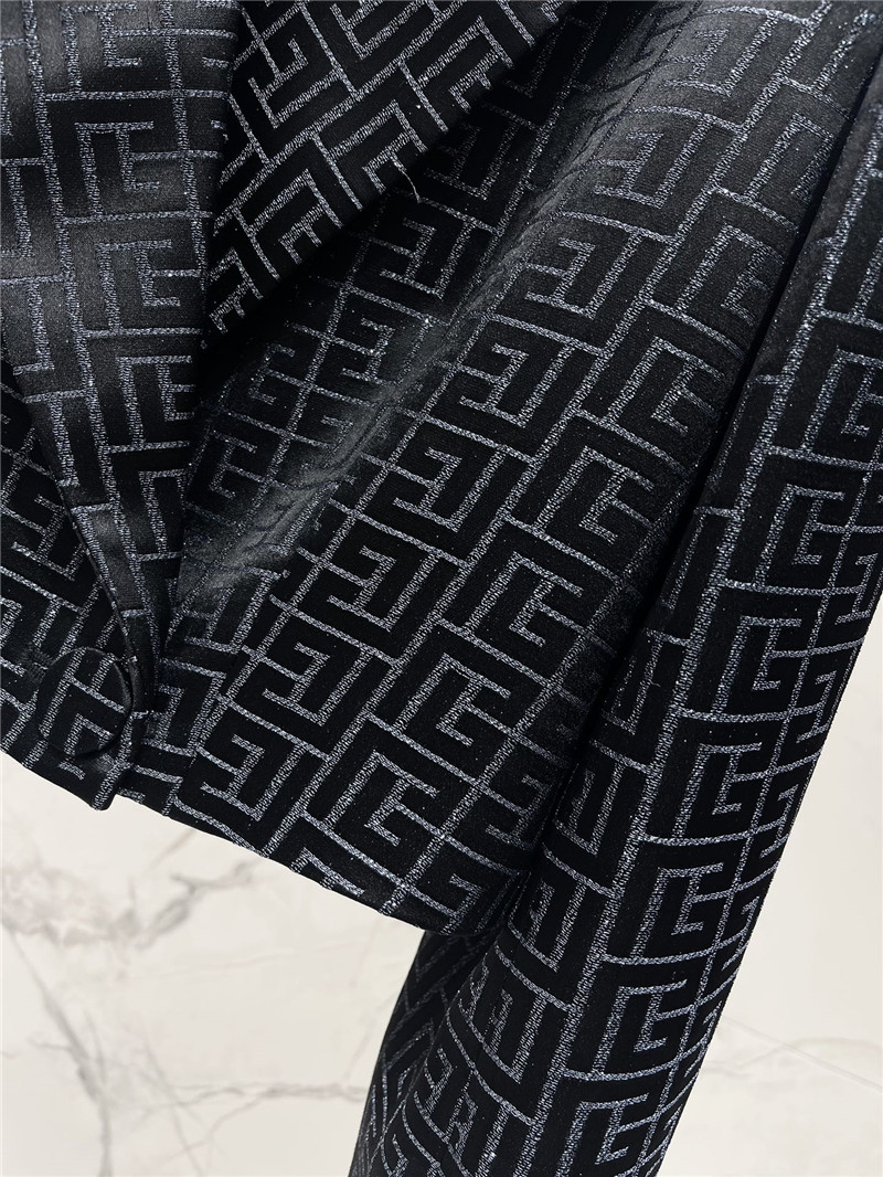 Balmain acetate jacquard small suit replica designer clothes