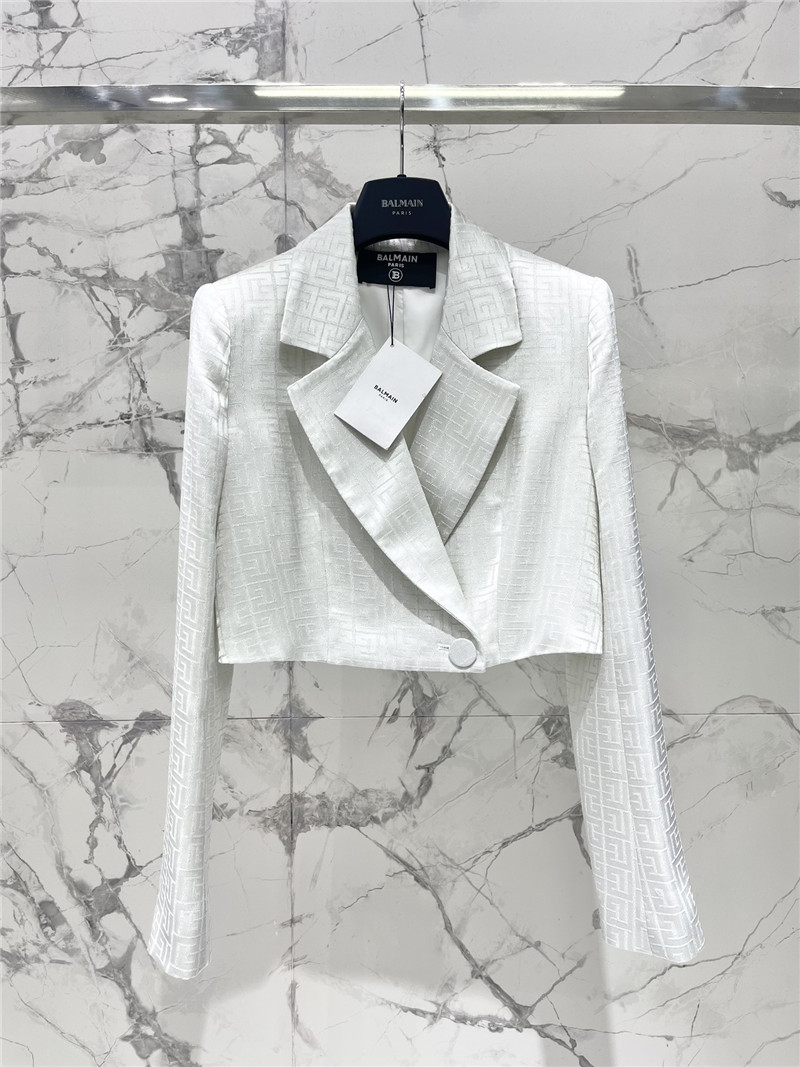 Balmain acetate jacquard small suit replica designer clothes