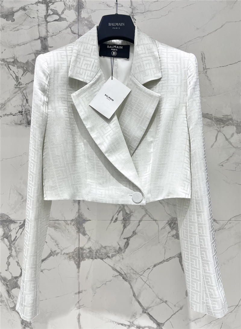 Balmain acetate jacquard small suit replica designer clothes