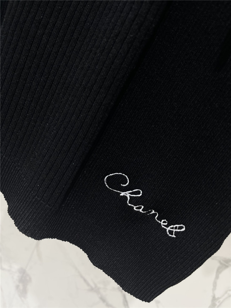 Ch**el three-dimensional cut knitted short-sleeved replica clothes