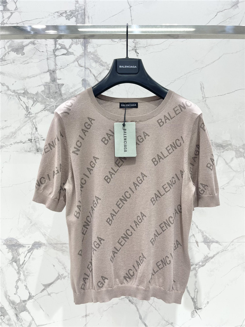 Ba1en*iaga new knitted short-sleeved replica designer clothes