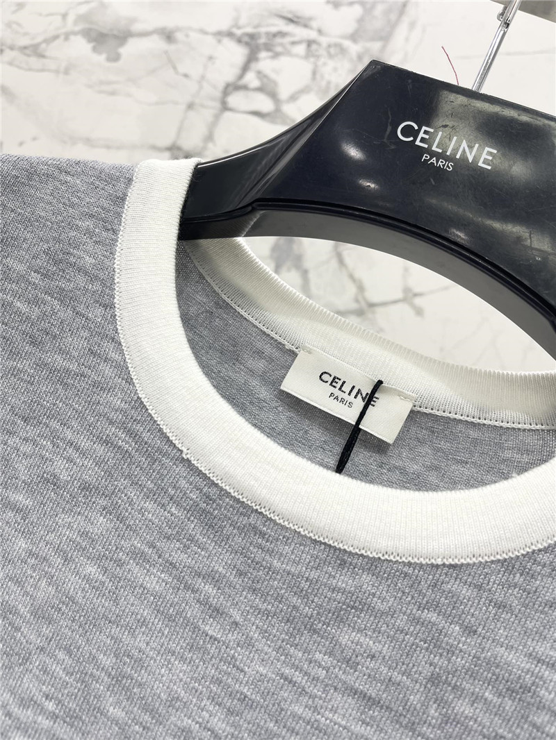 Ce1i*e contrast color sweater replica d&g clothing