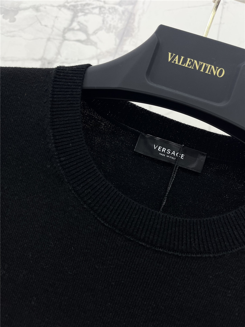 Versace Medusa Plaque Knitted Top black