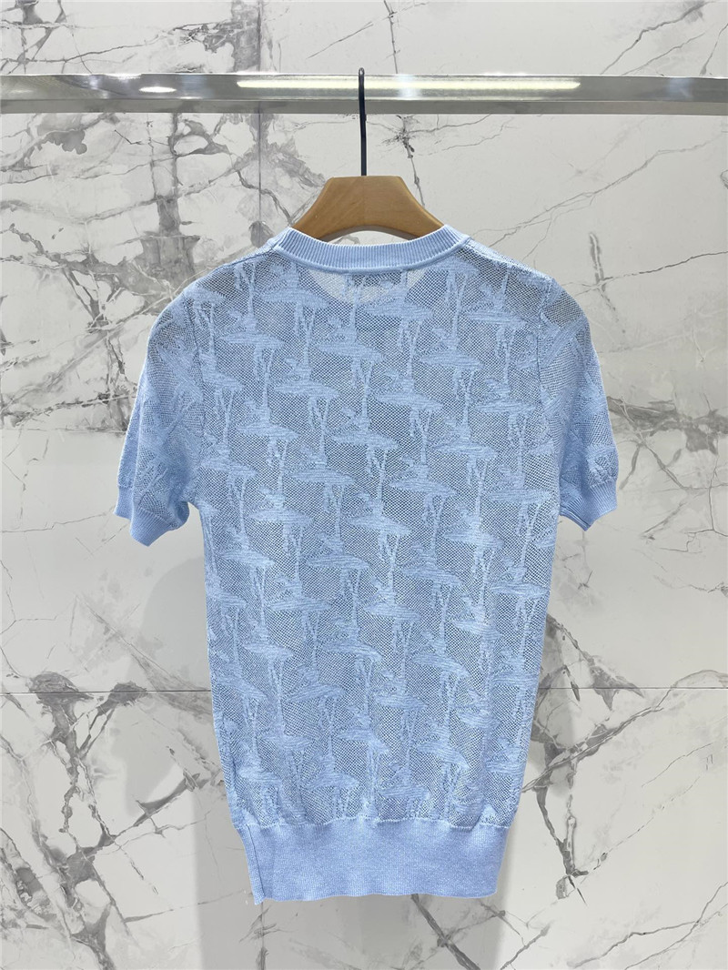 Vanitoo round neck knitted short sleeve replica clothing