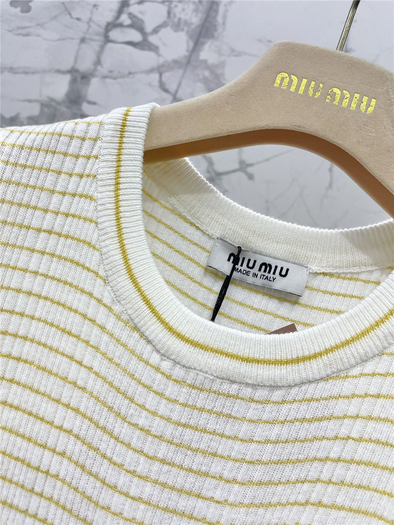 M1um1u short sleeve knitted skirt cheap replica designer clothes