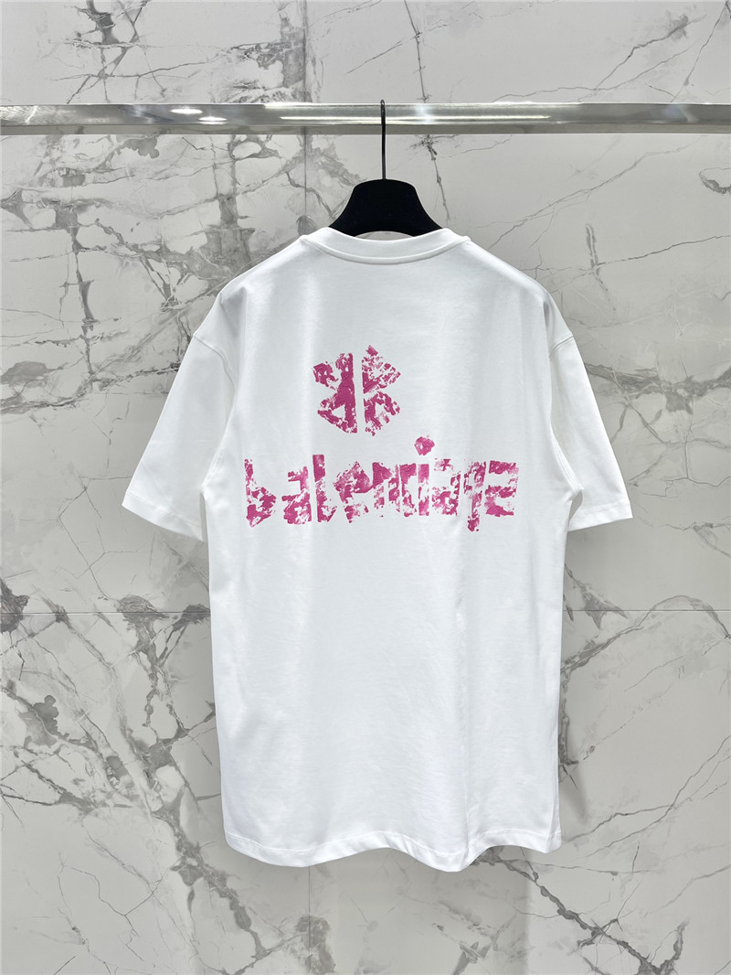 Ba1en*iaga pure cotton round neck short sleeve replica clothing