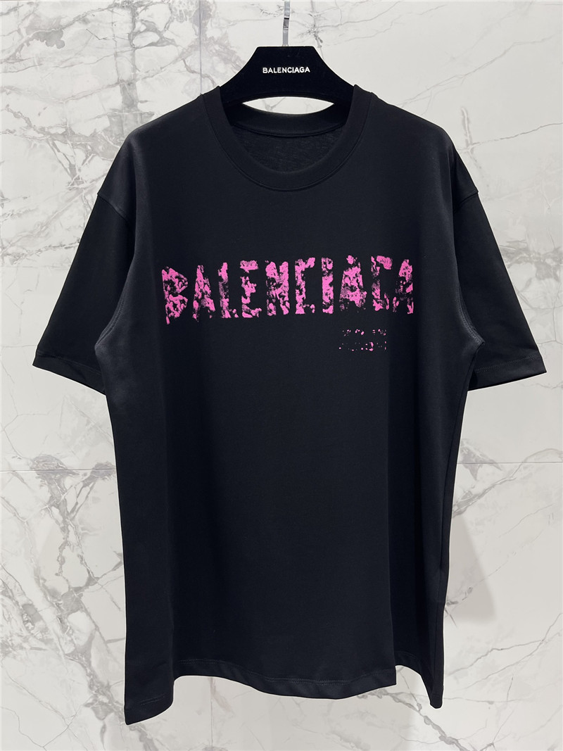 Ba1en*iaga pure cotton round neck short sleeve replica clothing