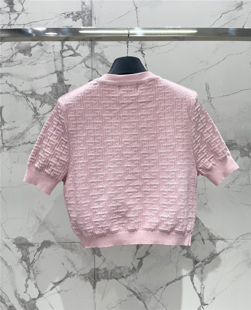Balmain Jacquard Short Knit Cardigan in Pink